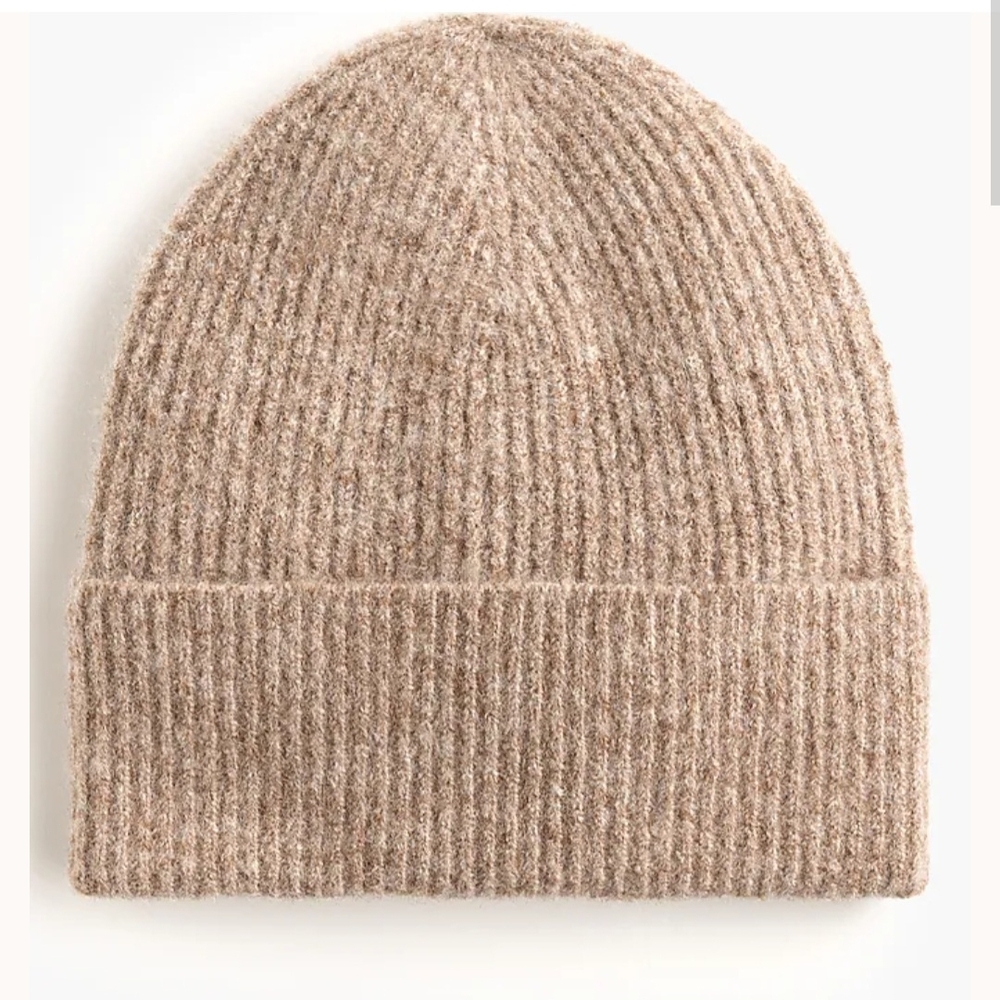 NWT J Crew Cozy Tan Knit Beanie